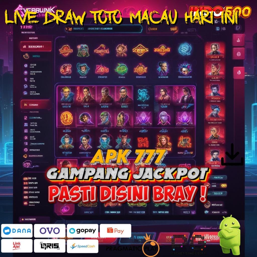 LIVE DRAW TOTO MACAU HARI INI Aplikasi Hoki Jalur Maxwin Langsung